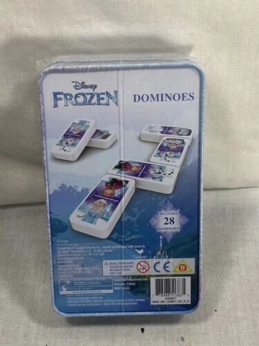 Juego de 28 piezas de lata de almacenamiento de juegos cardinales de dominó congelado de Disney Foto 2 de 2