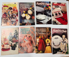 Vtg.Lot of 8 Annie's Pattern Club Booklet Newsletter Crochet,Knitting,Cross Sti