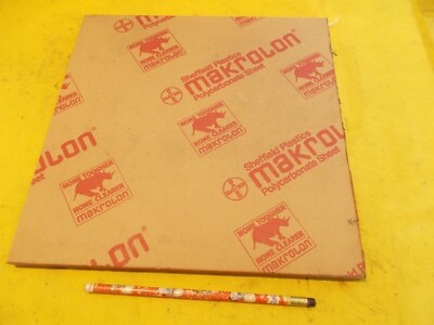 MAKROLON CLEAR POLYCARBONATE SHEET glazing plastic flat stock 1/2'' x 12'' x 12''