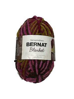 Yarnspirations BERNAT Blanket Yarn Plum Chutney, Soft Skein