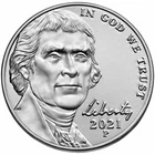2021 P UNCIRCULATED JEFFERSON NICKEL FROM A SEALED BANK ROLL FREE SHIPPING