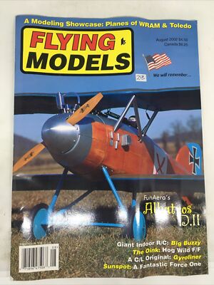 FLYING MODELS magazine  August 2002  pre-owned