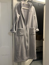 LL Bean Women's Winter Fleece Robe Zip Up Lavender M