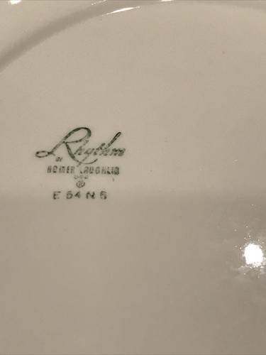 homer laughlin rhythm 10" Plate Off White Porcelain Gold Edge E54N5 Turkey - Picture 5 of 9