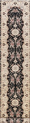Wool/ Silk Traditional Chinese 16 ft Long Runner Rug Vegetable Dye Handmade 3x16
