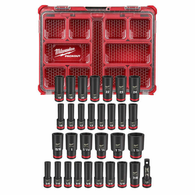 Milwaukee 49-66-6806 SHOCKWAVE Impact Duty Socket 1/2 Dr 31PC 