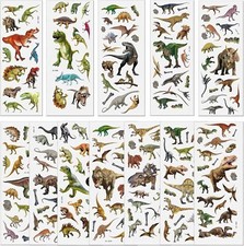 Jurassic Dinosaur Stickers for Kids, 24 Sheets 450 3D Puffy Multicolor
