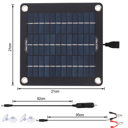 100W 12V Solarpanel Kit Solarmodul USB-Ladegerät Solarzelle Solar Auto Ladegerät - Bild 12 von 18