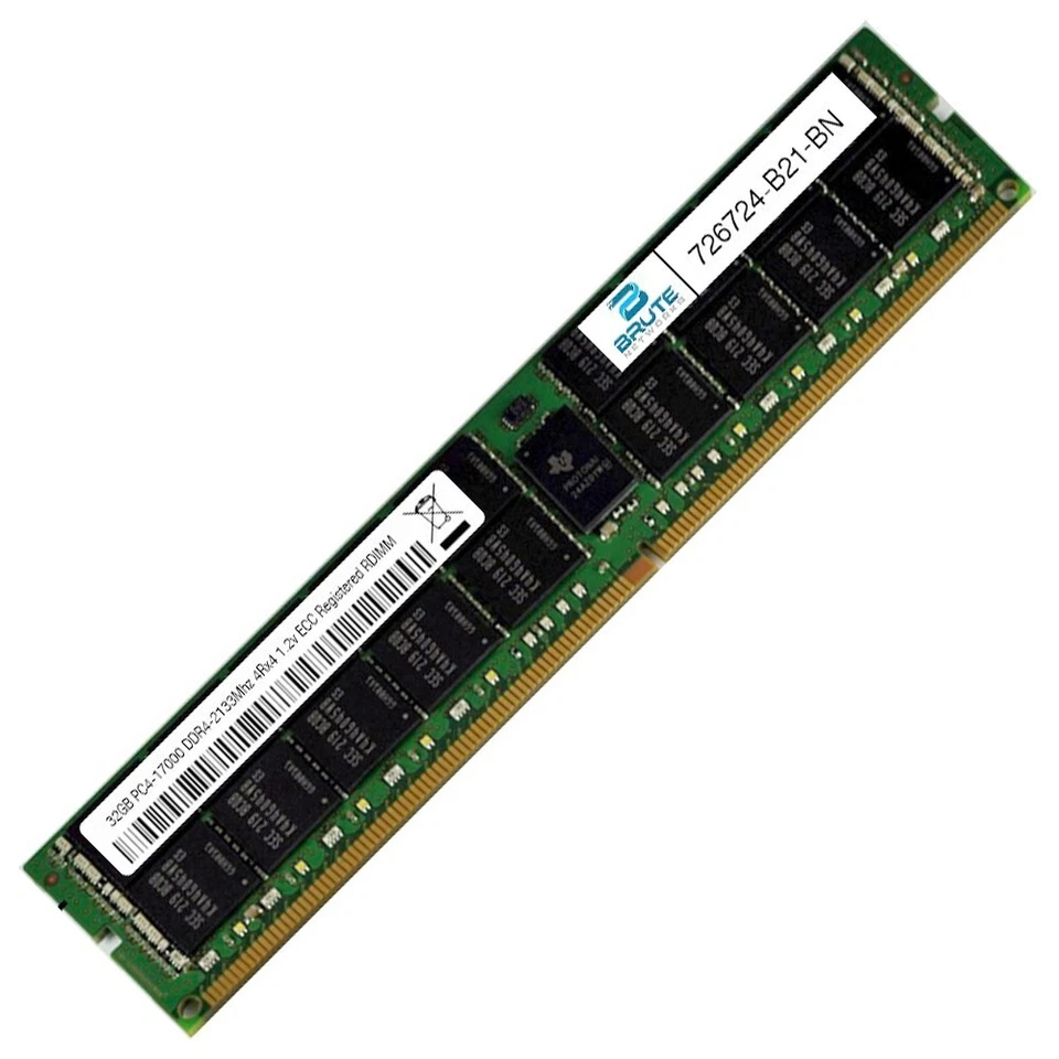 726724-B21 - HP Compatible 64GB PC4-17000 DDR4-2133Mhz 4Rx4 1.2v ECC LRDIMM - Image 2 of 3