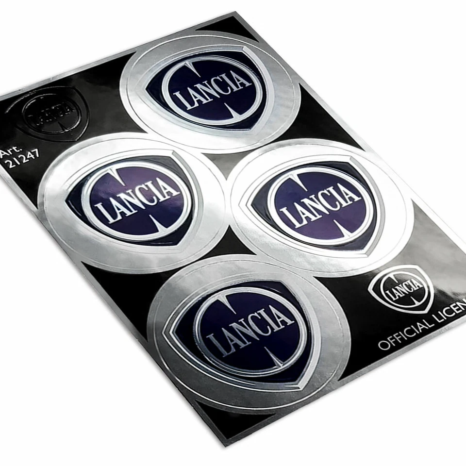 Adesivo Copriruota per Lancia Ufficiale 4 Loghi da 48 mm - Immagine 2 di 4