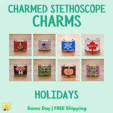 CharMED Stackable Stethoscope Bling Charms | Holidays