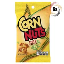 6x Bags Corn Nuts Chile Picante Flavored Crunchy Corn Kernels - 4oz
