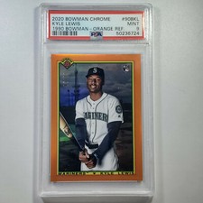 Kyle Lewis - 2020 Bowman Chrome 1990 Orange Refractor /25 - PSA 9 - POP 1