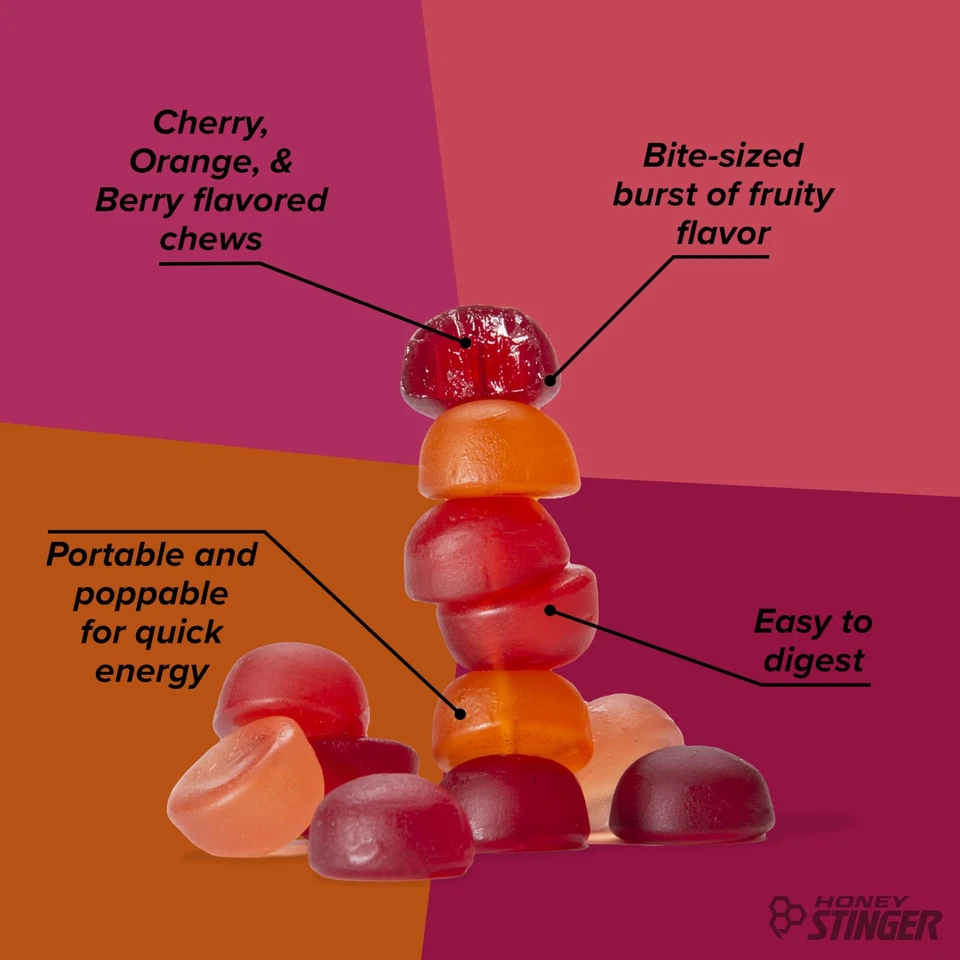 Paquete de 12 masticables suaves orgánicos Honey Stinger Energy Chews Foto 4 de 4