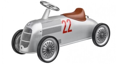 Original Mercedes-Benz Kinderrutscher W 25 Rennwagen B66041216 silber