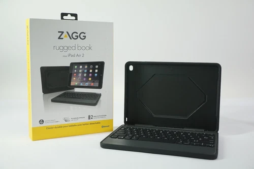 ZAGG Rugged Book Case für iPad Air 2 AZERTY-Keyboard Bluetooth schwarz #111