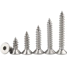 Hex Socket Countersunk Flat Head Self Tapping Screws 304 Stainless Steel M2-M6