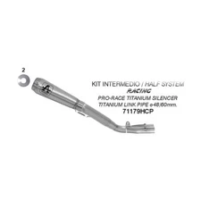 ARROW Slip-on Pro-Race Muffler and Fitting for Yamaha 1000 YZF R1 2017-2024