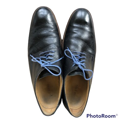 Cole Haan C12661 Williams Men\'s 12 Navy Pebbled Leather Elegant Oxfords In Vguc Cole Haan C12661 Williams Casual Plain Pebbled Toe Navy  main image 4