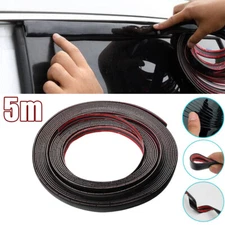 Black 5m Trim Molding Strip Decoration Car Body Door Side Protector Accessories