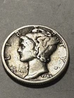1944 D BEAUTIFULL  ALMOST FULL STAFF  Mercury Dime     N439