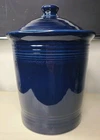 Fiesta Cobalt Blue 3 Qt Canister w Lid HLC USA Large Kitchen Jar