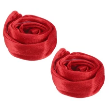 2 Pcs 2ft Hook and Loop Fastener Chandelier Chain Cord Cover, Red