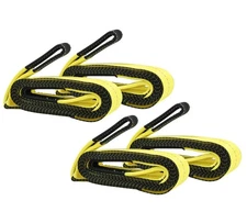 (4 Pack) Heavy Duty Tow Strap 4" X 20' Recovery Rescue 32000 LB Break Strengt...