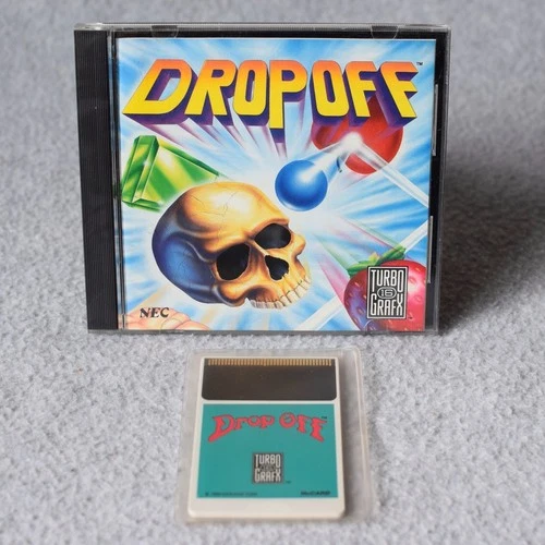 Drop Off TurboGrafx 16 HuCard 1990 Case Sleeve Game & Manual