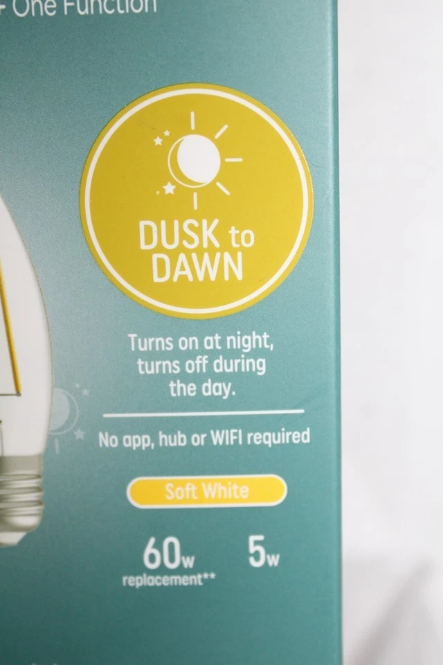 GE 60w Replacement 5w LED CAC Dusk To Dawn Outdoor Candelabra Base - 2-Pack - Image 3 of 4