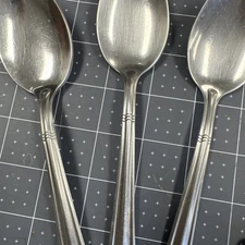 SRC USA Stainless 4 Soup Spoons, Dessert Spoon, 3 Forks Flatware