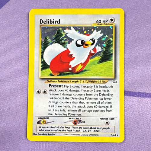 WOTC Delibird 5/64 Neo Revelation Rare Holo English 60 HP 2000