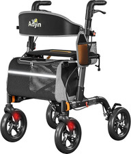 Walkers for Seniors, Rollator Walker with Seat, 350 Lb Weight Capacity, 18" Big