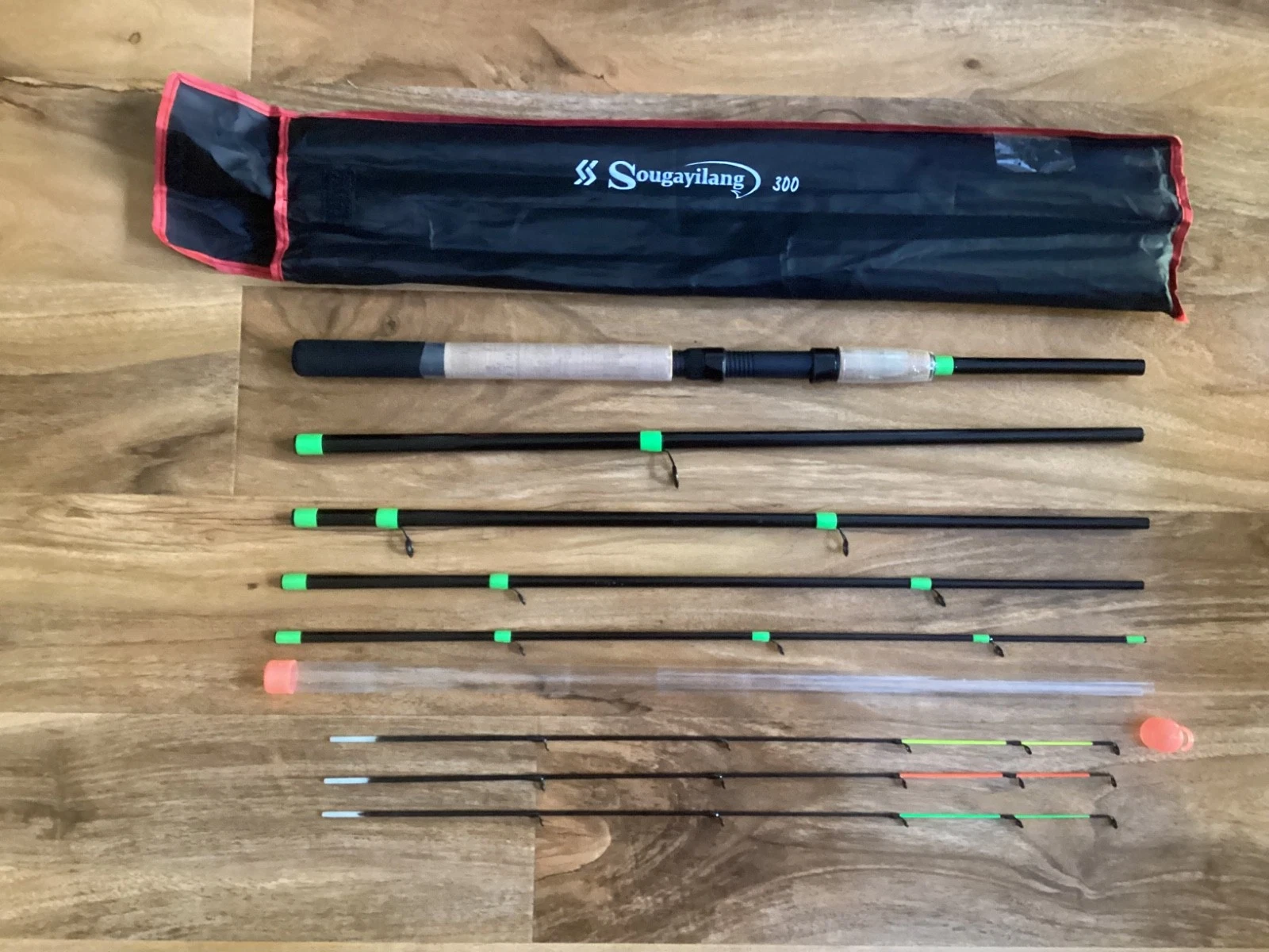 New Sougayilang Travel Feeder Rod 3m. (9.8ft) 5 pc + 3 Quivertips Free Shipping