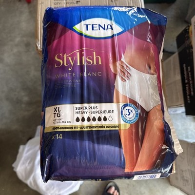 Tena Women XL Super Plus Underwear, Stylish White 14 Ct.