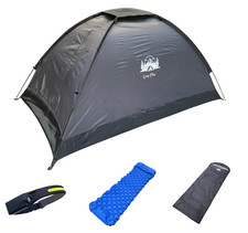 Lightweight Camping Tent Kit, sleeping bag, LED headlight,Pad, Ultralight