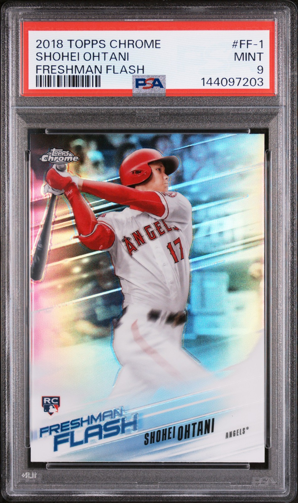 2018 TOPPS CHROME FRESHMAN FLASH #FF-1 SHOHEI OHTANI ROOKIE RC PSA 9