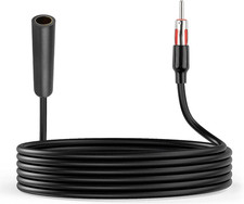 52 Inch Car FM AM Radio Antenna Extension Cable DIN Male Plug to Female Socket R