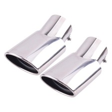 2x Chrome Stainless Steel Muffler Tip Exhaust Pipe Fit For Toyota Highlander zy