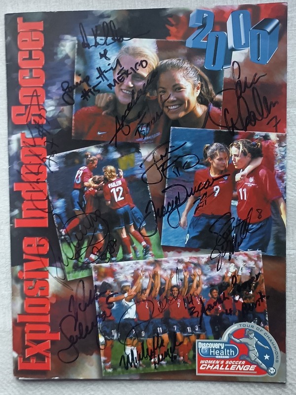 Explosive Indoor Soccer 2000 Women's Soccer Challenge signed program