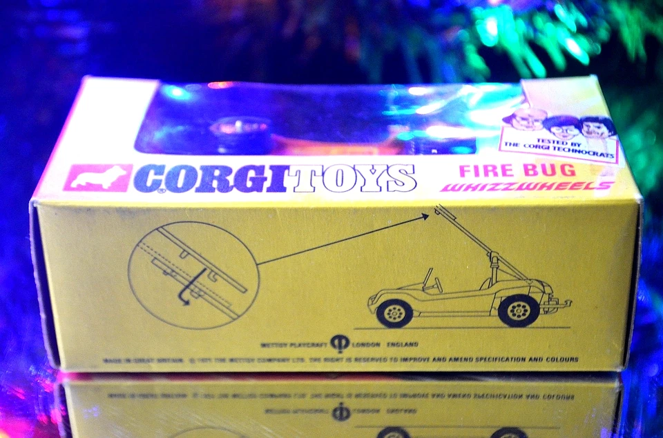 VTG Corgi Whizzwheels 1971 Fire Bug #395 G.P. Beach Buggy S=1:50 Diecast MIB NOS - Image 3 of 4
