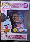 Funko Cyborg 609 Glow in Dark Teen Titans Go Pink Neon Axe not mint