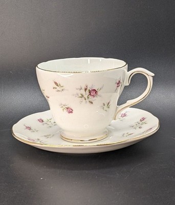 Vintage Duchess Bone China England Tea Cup And Saucer Pink Roses Floral Flowers