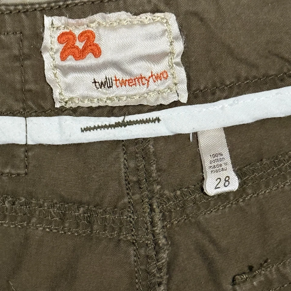 Twill Twenty Two Y2K Cargo Pants Womens 28 Brown Low Rise Fatigues Army Baggy - Image 4 of 4