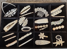 Hair Accessories 26 Rhinestone Faux Pearl Barrette Comb Clip Bobby Pin Items 243