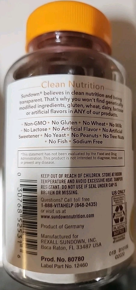 Gomitas Sundown Vitamina D3 NO TRANSGÉNICAS 50 mcg 2000 UI Suplemento 90 unidades caducidad 26/09 Foto 3 de 4