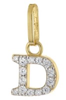 Trendor Schmuck Buchstaben-AnhäNger D 925 Silber Vergoldet 21284-D