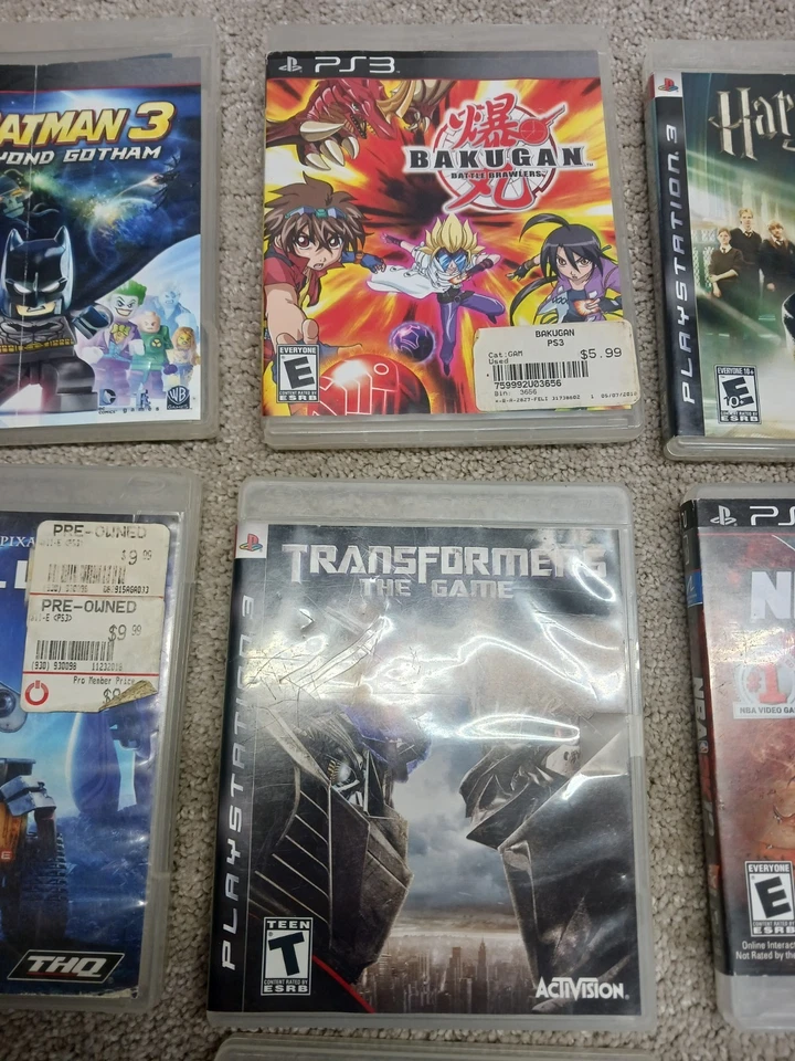Lote de 7 juegos PlayStation 3 Batman 3 Harry Potter NBA 2K12 Bakugan Walle Foto 3 de 4