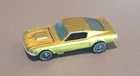 Vintage Hot Wheels Redline 1968 Gold Custom Mustang HK - Painted Tail, Nice!