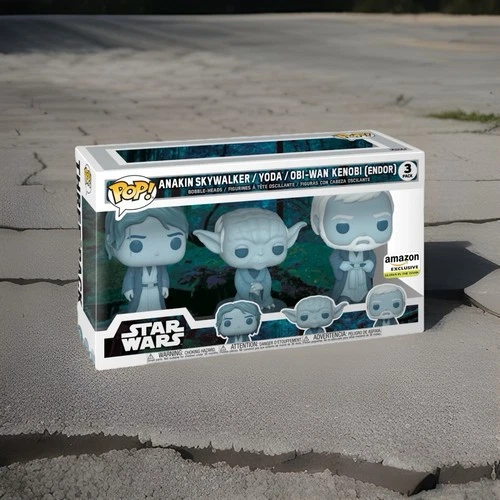 Funko Pop! Vinyl: Star Wars - Ghost Anakin Skywalker /  Yoda / Obi- Wan Kenobi